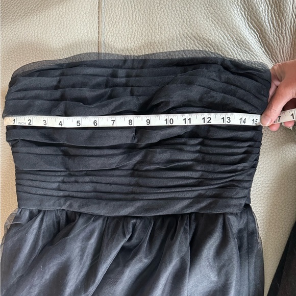 J Crew Black Tulle Pleated Bodice Aline Cocktail dress size 8 - Picture 8 of 9